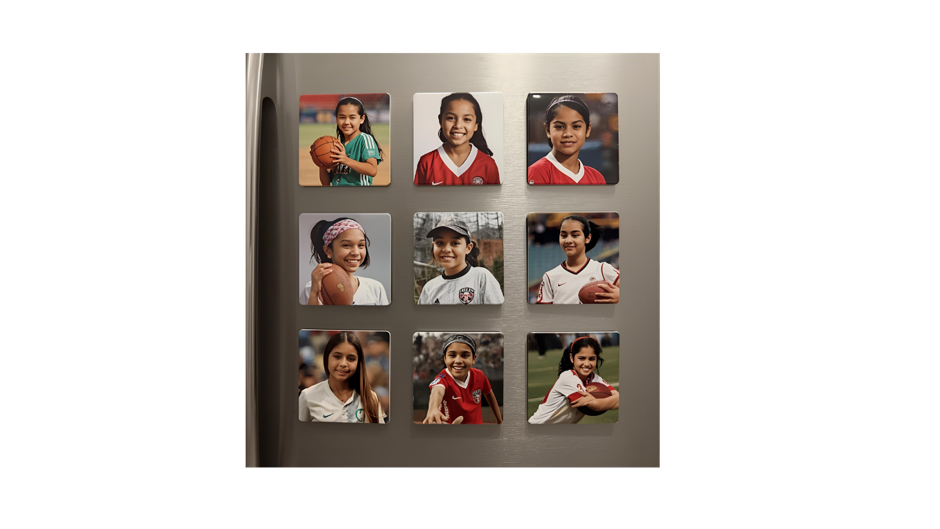 Custom Sports Magnets with text