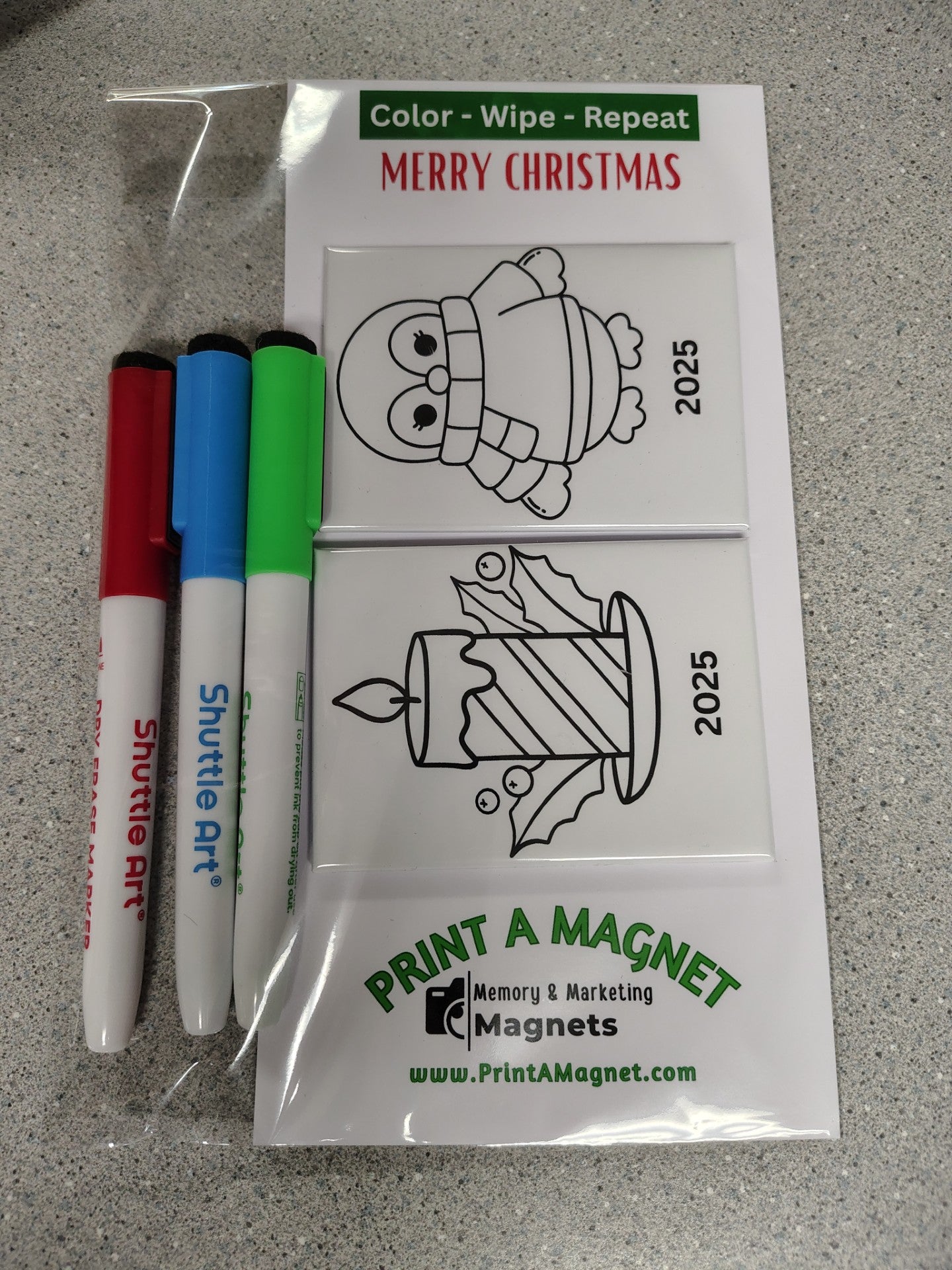 Dry Erase Coloring Magnets